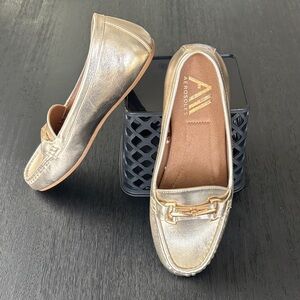 AEROSOLES Metallic Gold Women's Loafers